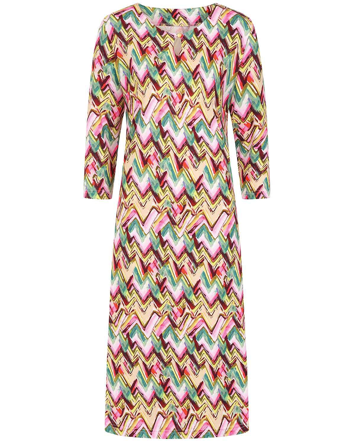 Tatiana Patterned Viscose Pull On 3/4 Sleeved Dress - Image 3 - Country Collection