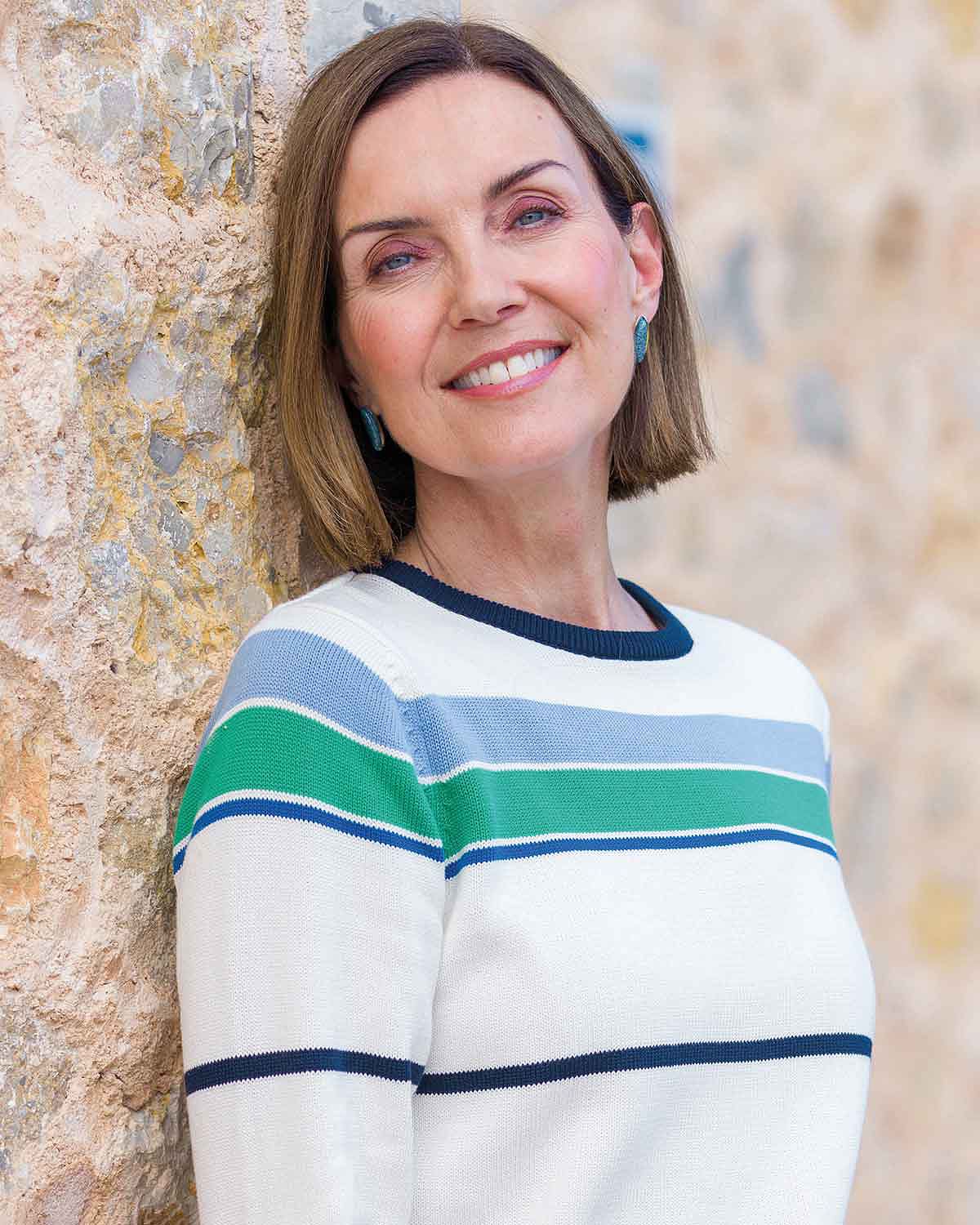 Ellis Striped Pure Cotton Jumper - Image 3 - Country Collection