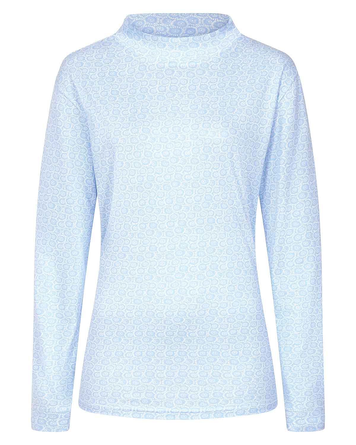 Nicole Floral Long Sleeved Cotton Turtle Neck Top - Image 4 - Country Collection