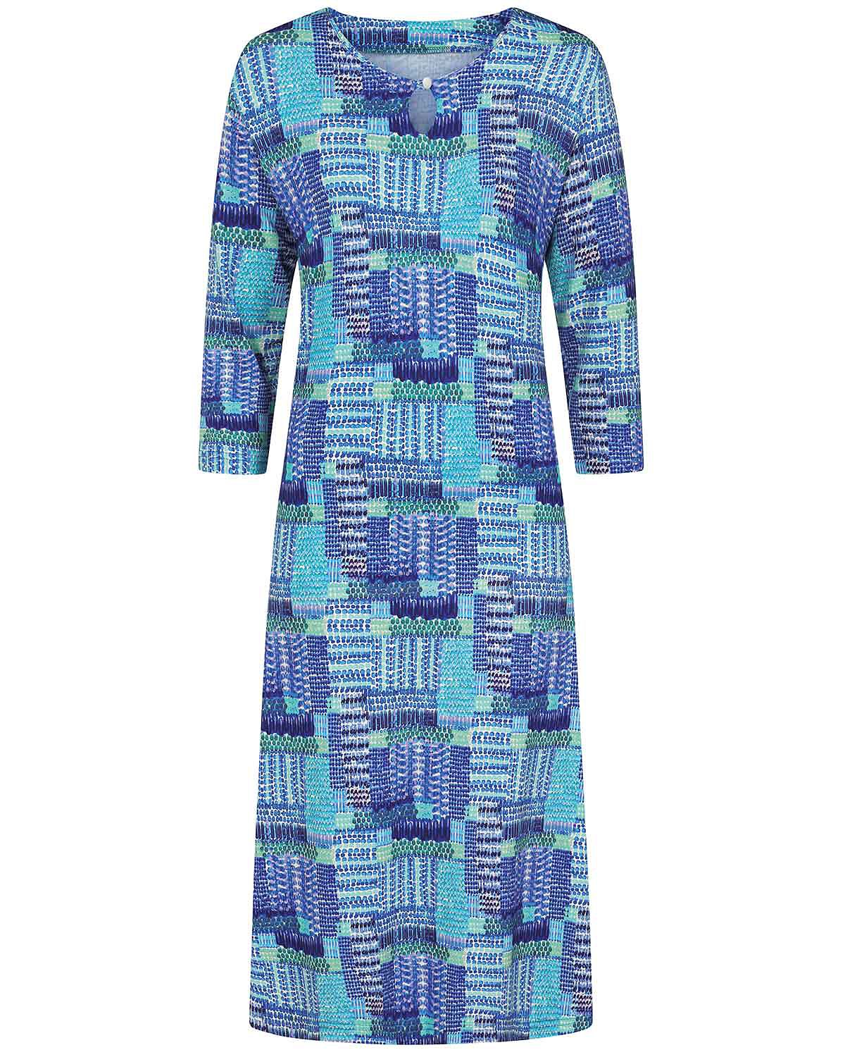 Leila Patterned Viscose Pull On 3/4 Sleeved Dress - Image 3 - Country Collection