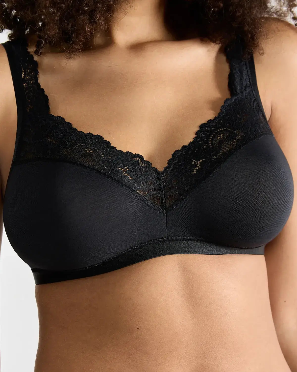 Sloggi Romance Cotton Non-Wired Bra – Black