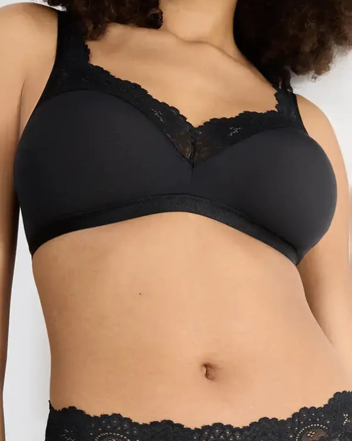 Sloggi Romance Cotton Non-Wired Bra – Black