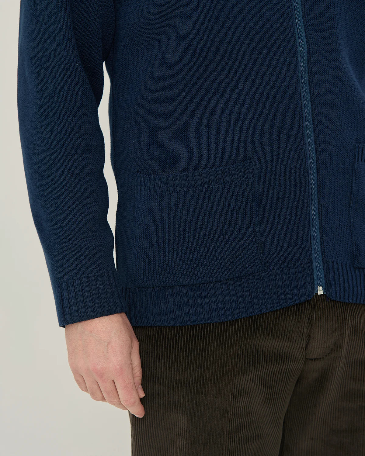 Sailsbury Zip Up Cotton Mix Cardigan