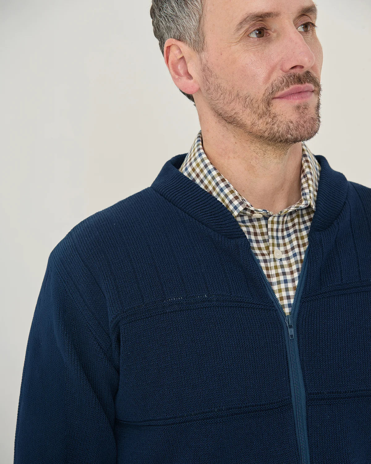 Sailsbury Zip Up Cotton Mix Cardigan