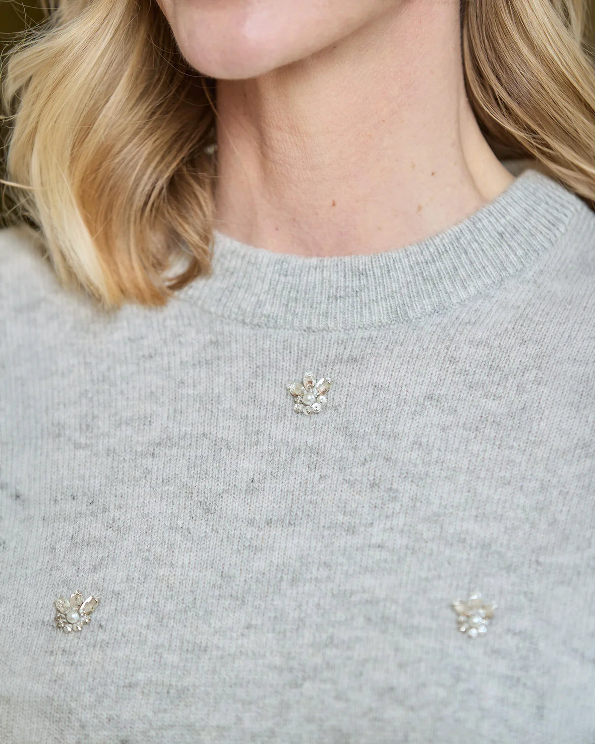 Sadie Embroidered Pure Lambswool Jumper