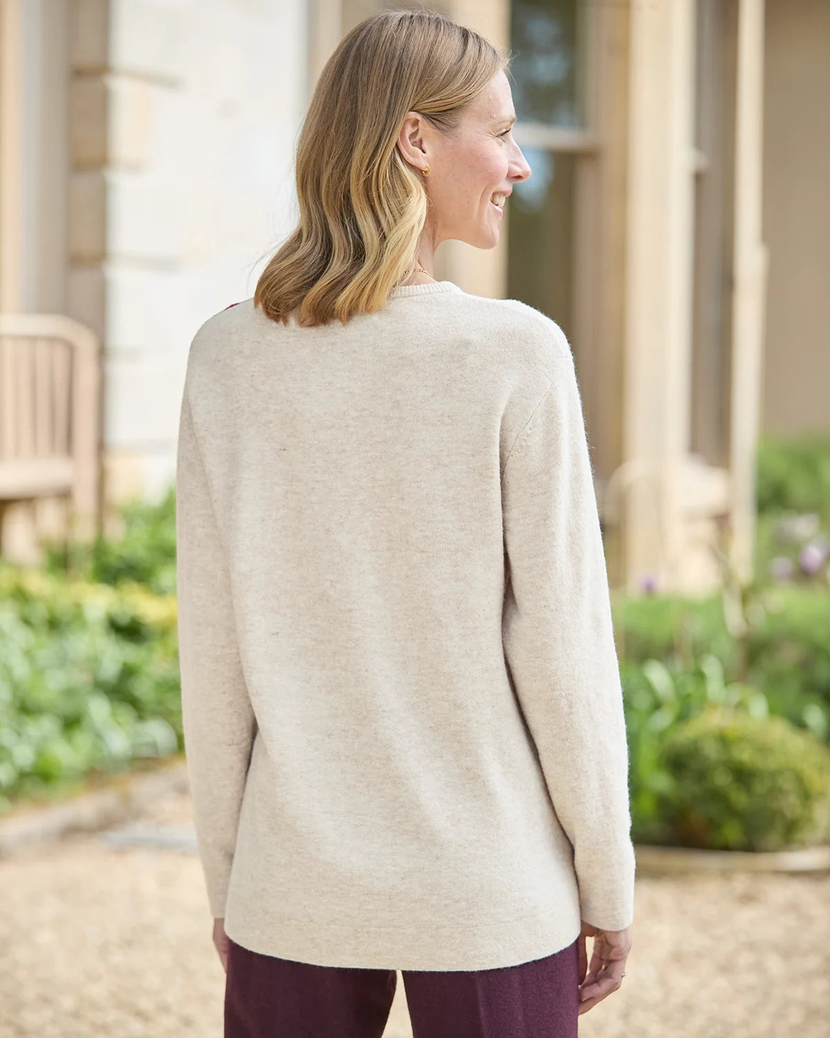 Sawyer Diamond Design Wool Mix Jumper