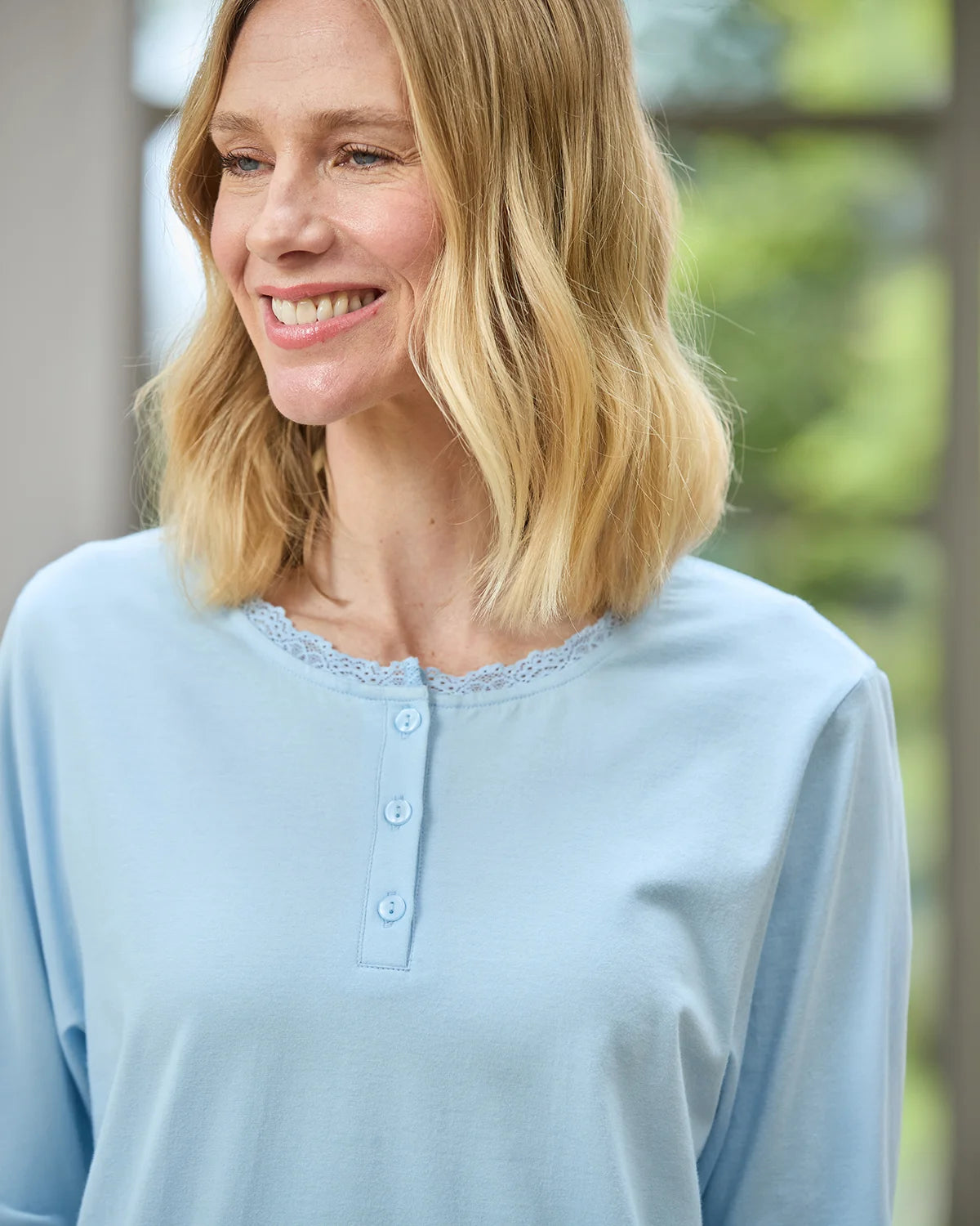 Sonya Patterned Long Sleeve Cotton Jersey Pyjamas