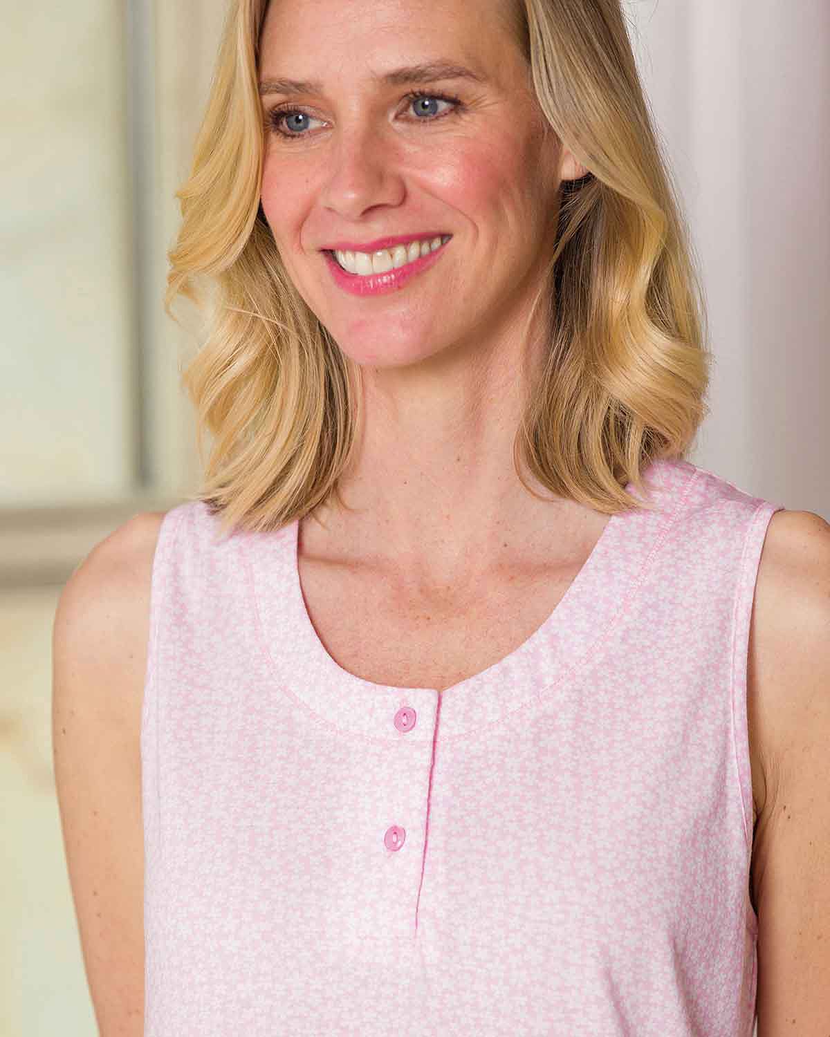 Jamie Sleeveless Cotton Nightdress - Image 2 - Country Collection