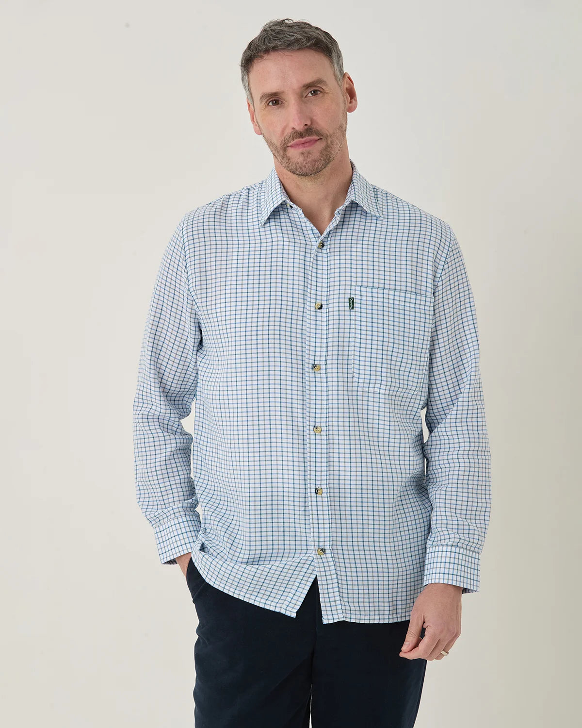 Mens Long Sleeve Casual Check Shirt - Trent