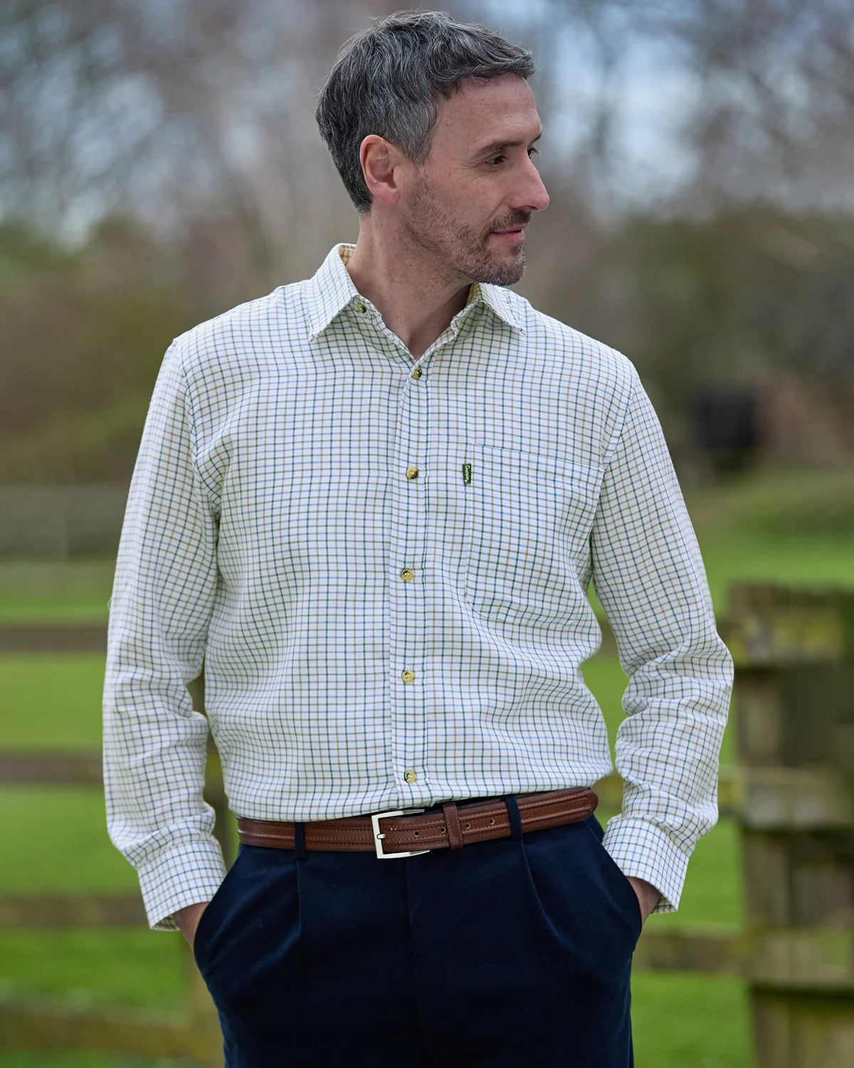 Mens Long Sleeve Casual Check Shirt - Trent