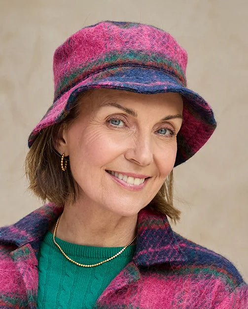 Tammy Lined Checked Wool Rich  Hat