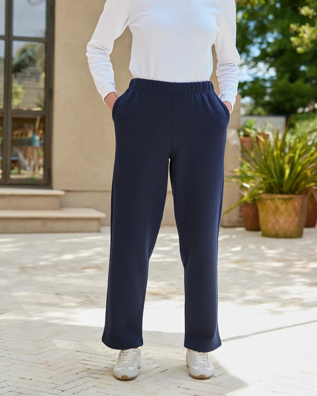 Taylor Cotton Mix Leisure Trousers - Navy