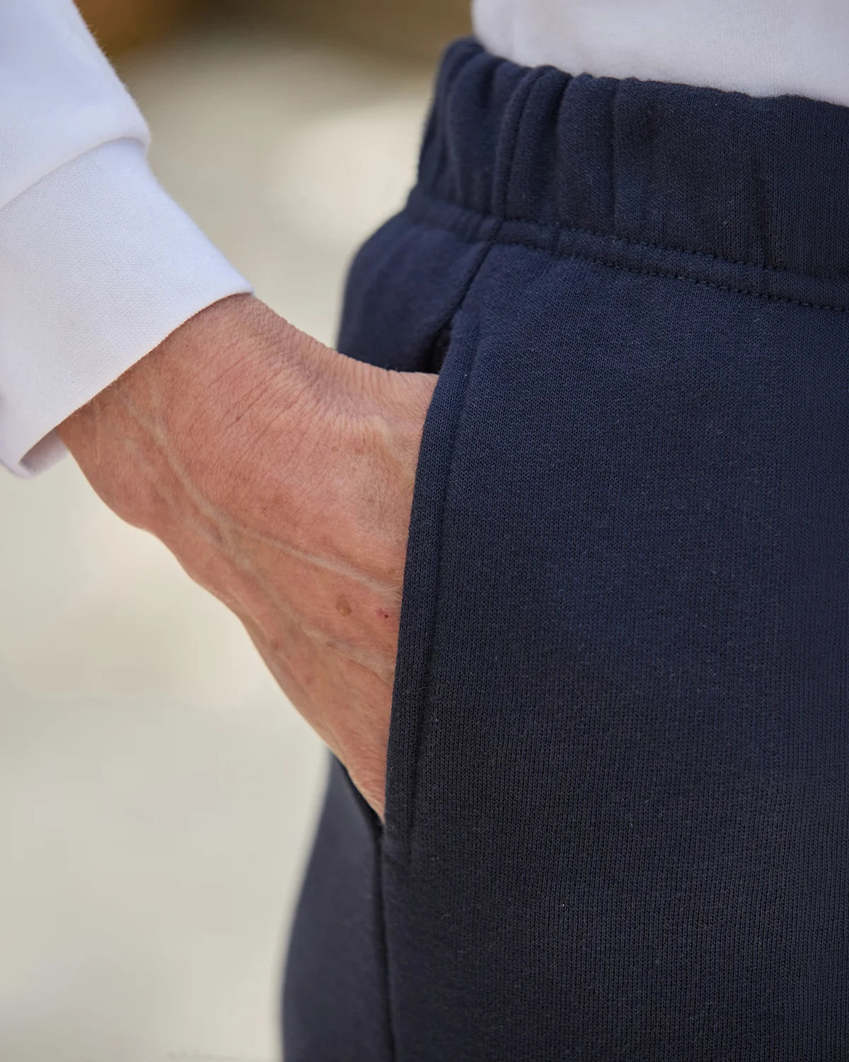Taylor Cotton Mix Leisure Trousers - Navy