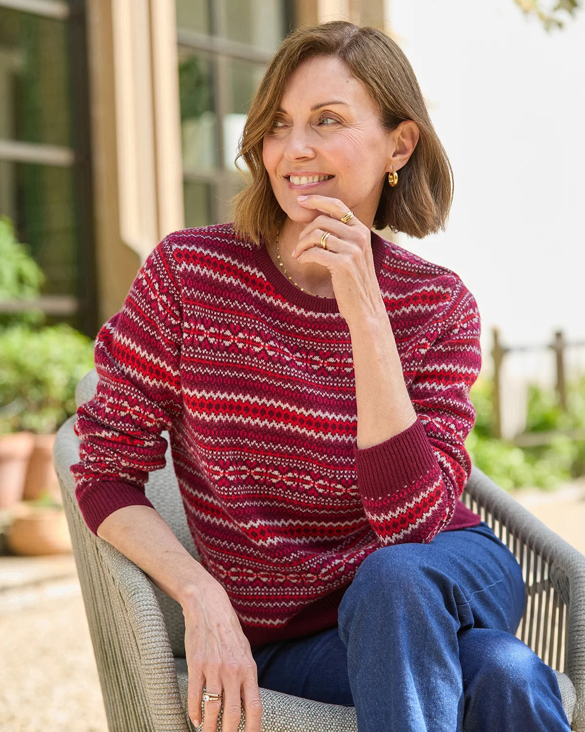 Vera Fairisle Design Pure Lambswool Jumper