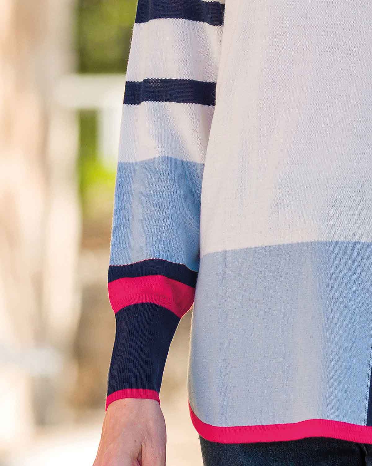 Luciana Colour Block Merino Mix Jumper - Image 3 - Country Collection