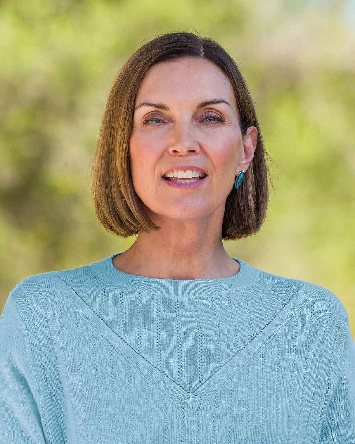 Leigh Pale Blue Wool Mix Jumper - Image 3 - Country Collection