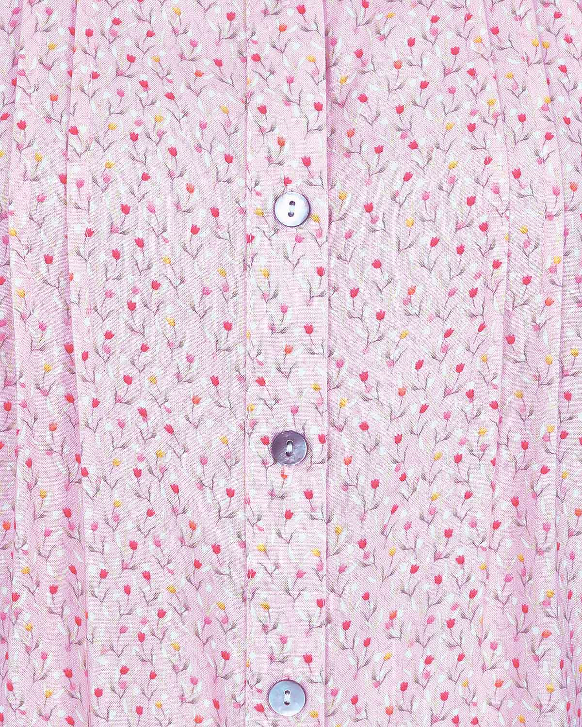 Kaylee Floral Viscose Short Sleeve Pintuck Blouse - Image 4 - Country Collection