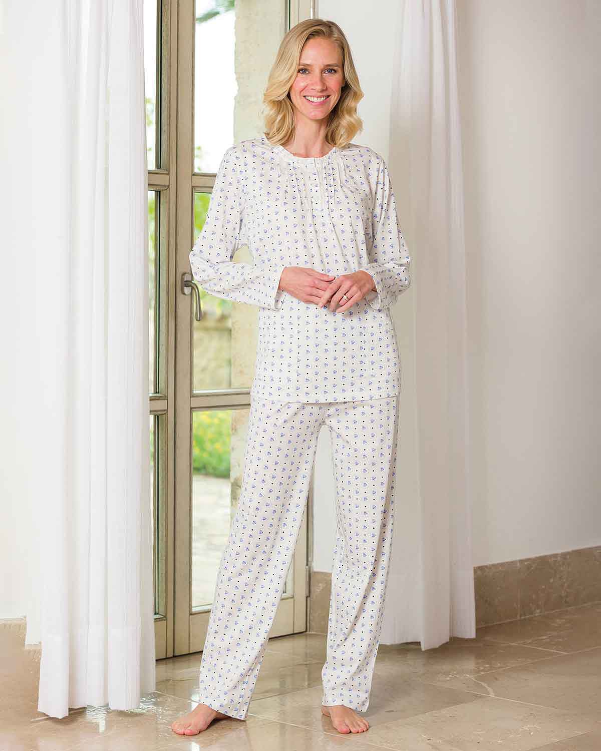 Alyssa Long Sleeve Cotton Pyjamas - Country Collection