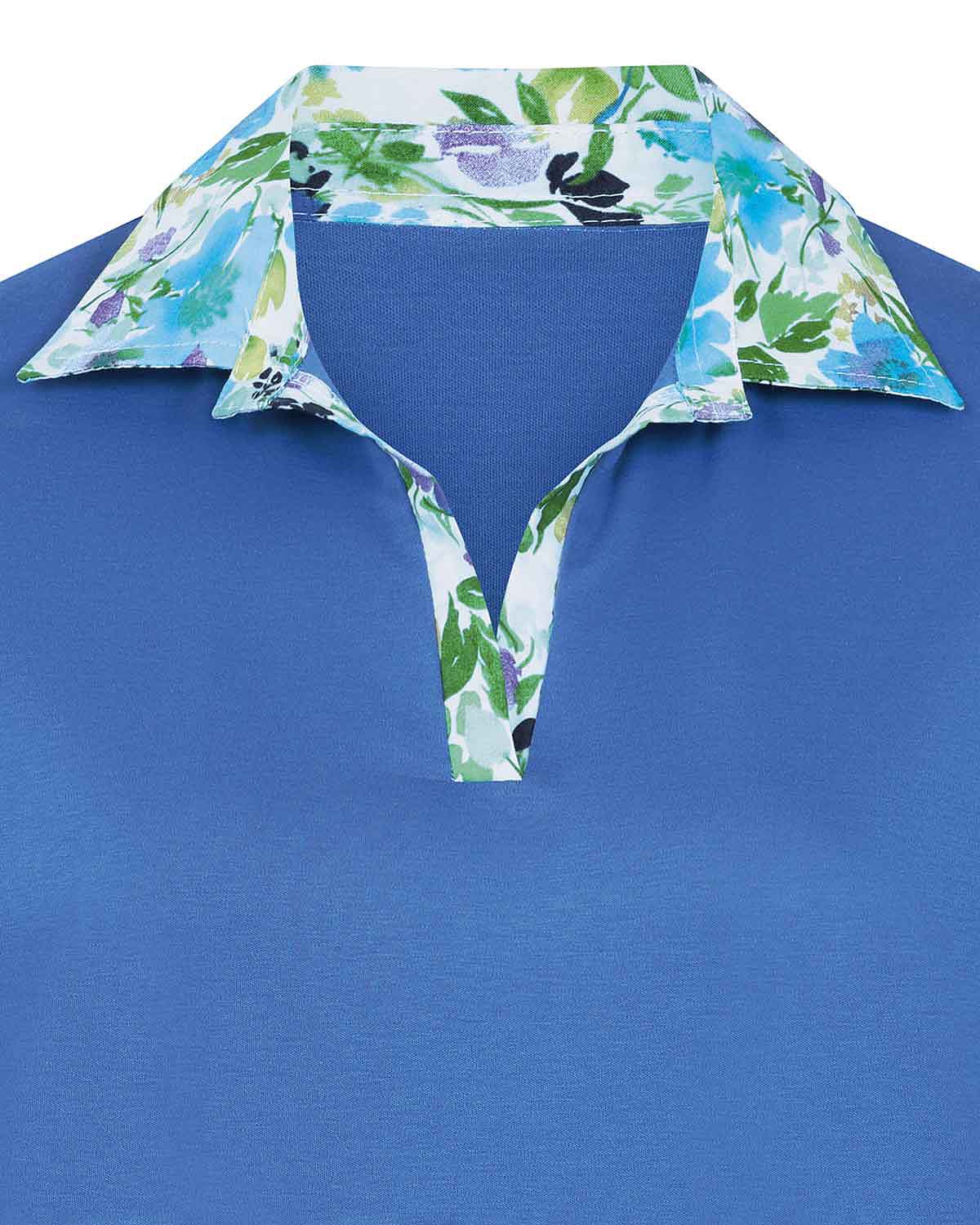 Kerrie Trimmed Short Sleeved Cotton Polo Top - Image 5 - Country Collection