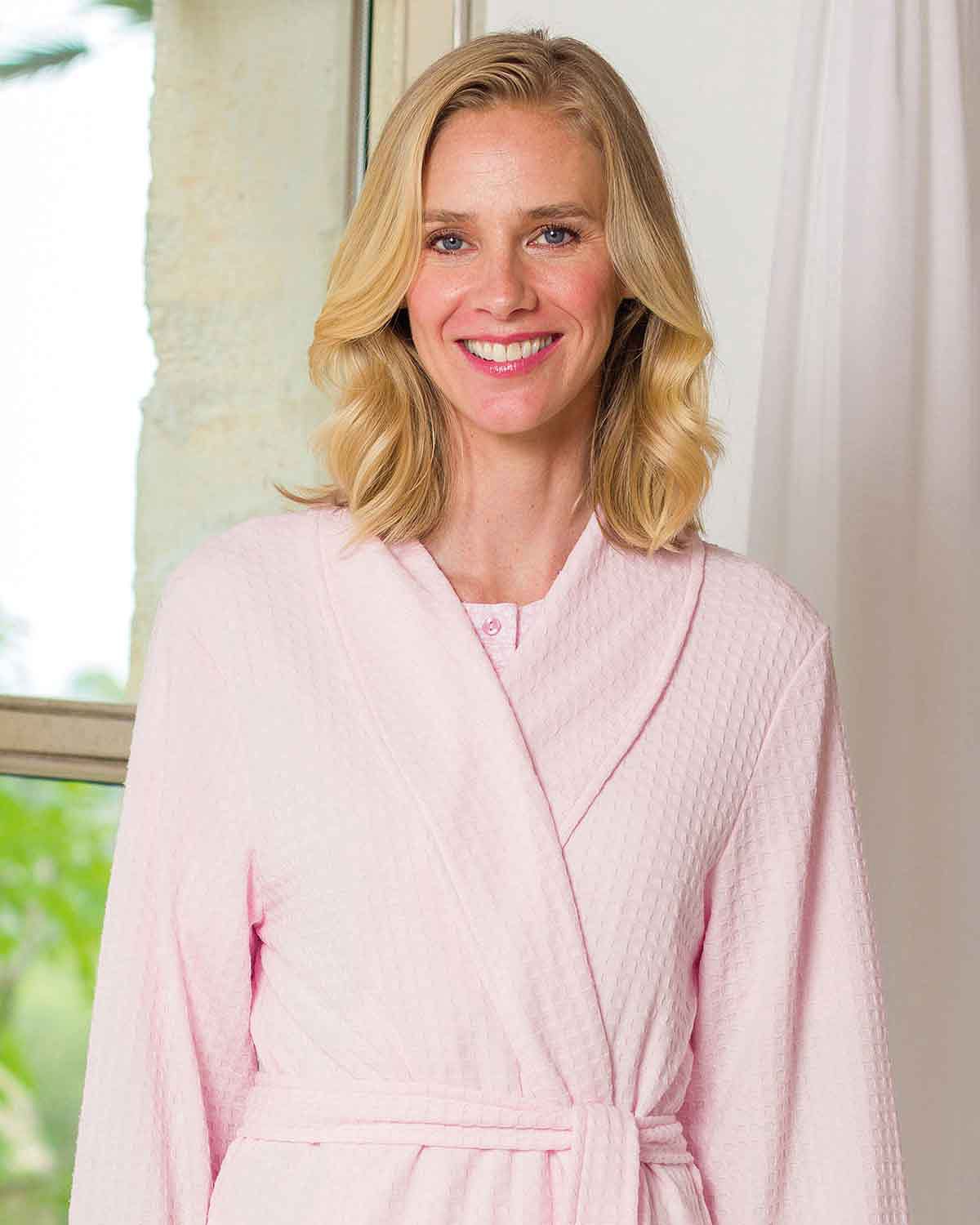 Slenderella Pink Bryn Dressing Gown - Image 2 - Country Collection
