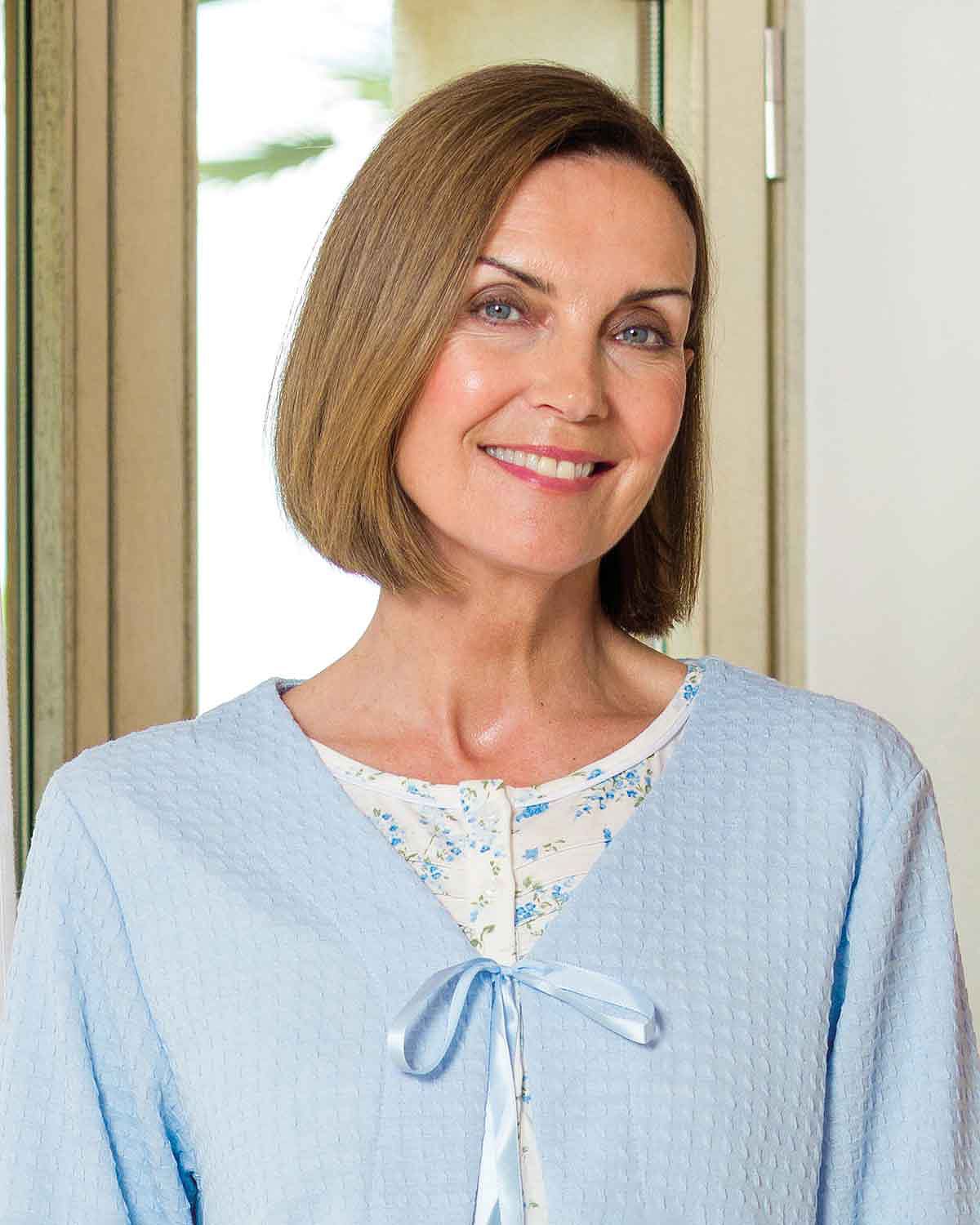 Slenderella Blue Emmeline Bed Jacket - Image 3 - Country Collection