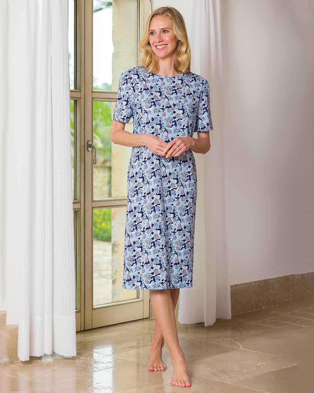 Felicity Short Sleeve Cotton Nightdress - Country Collection