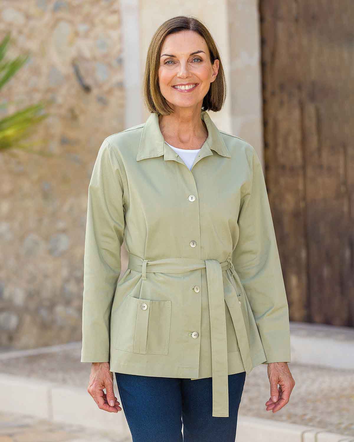Blair Olive Green utility style safari Jacket - Country Collection