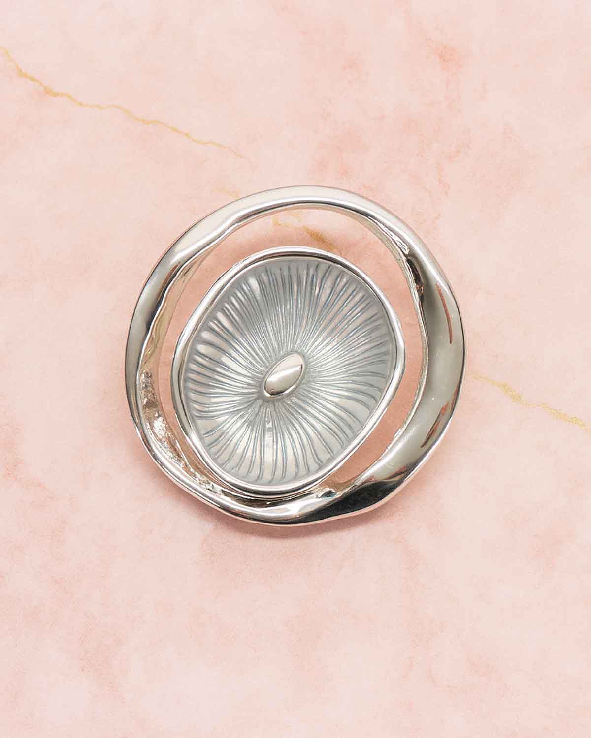 Floral Silver Effect Brooch - Country Collection