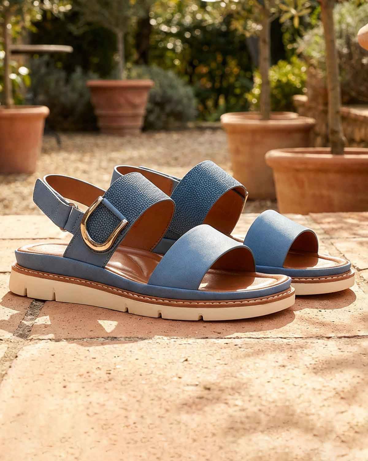 Lunar Hope Velcro Sandal - Blue - Country Collection