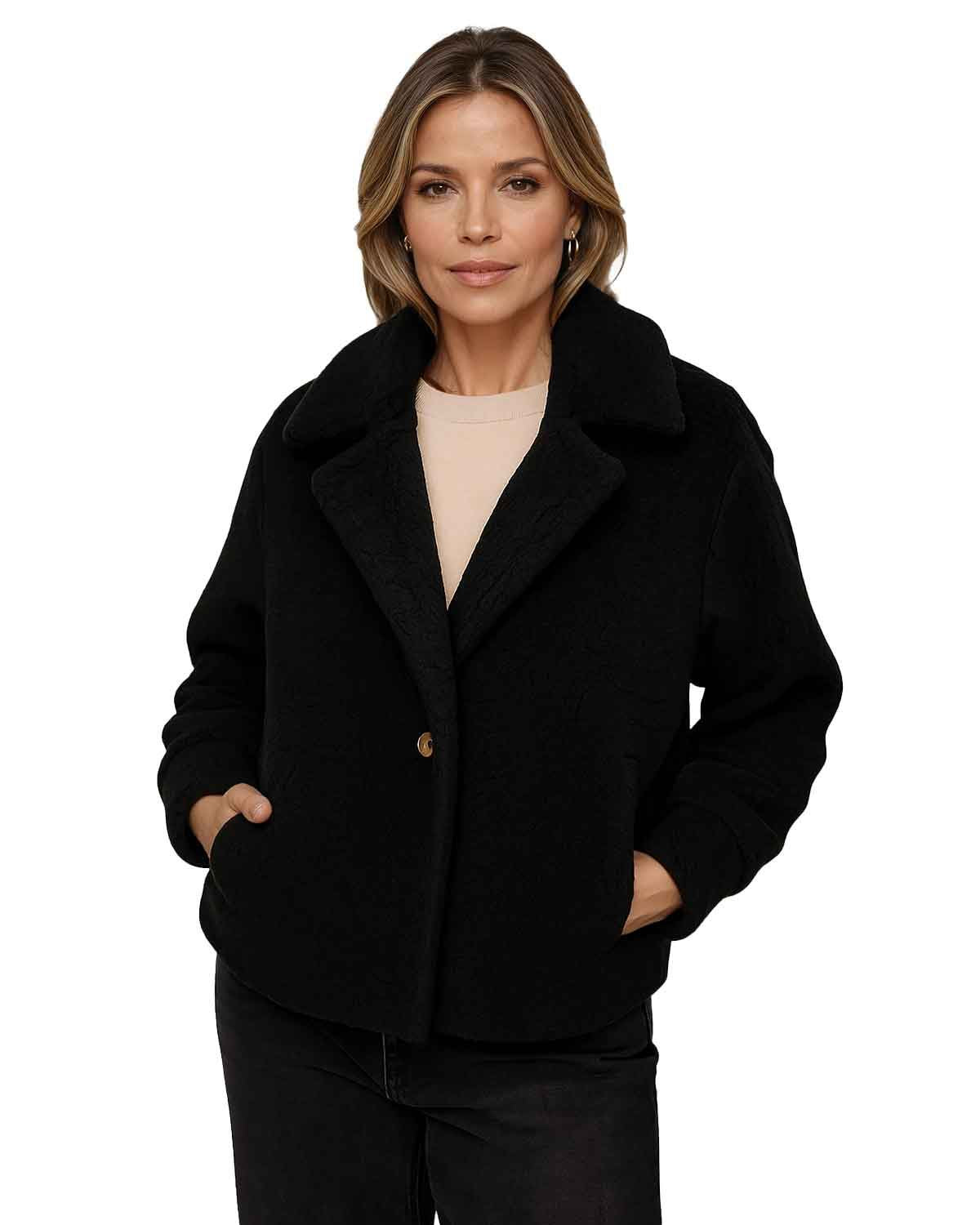 Ladies Fully Lined Fleece Jacket - Black - Country Collection