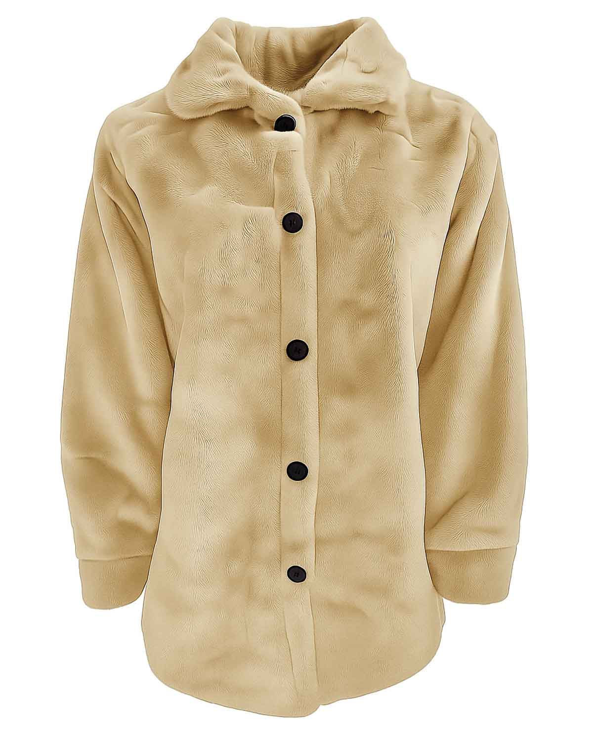 Ladies Fully Lined Stone Faux Fur Jacket - Image 2 - Country Collection