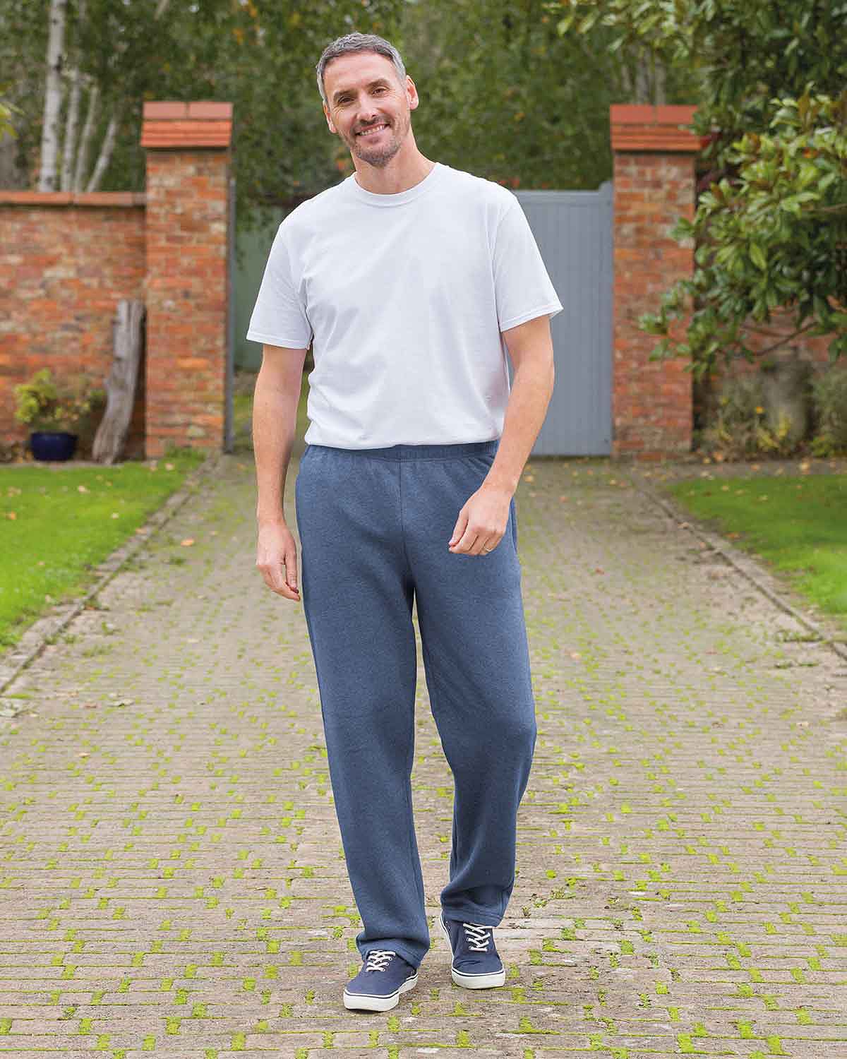 Mens Cotton Mix Denim Blue Leisure Trouser - Image 2 - Country Collection