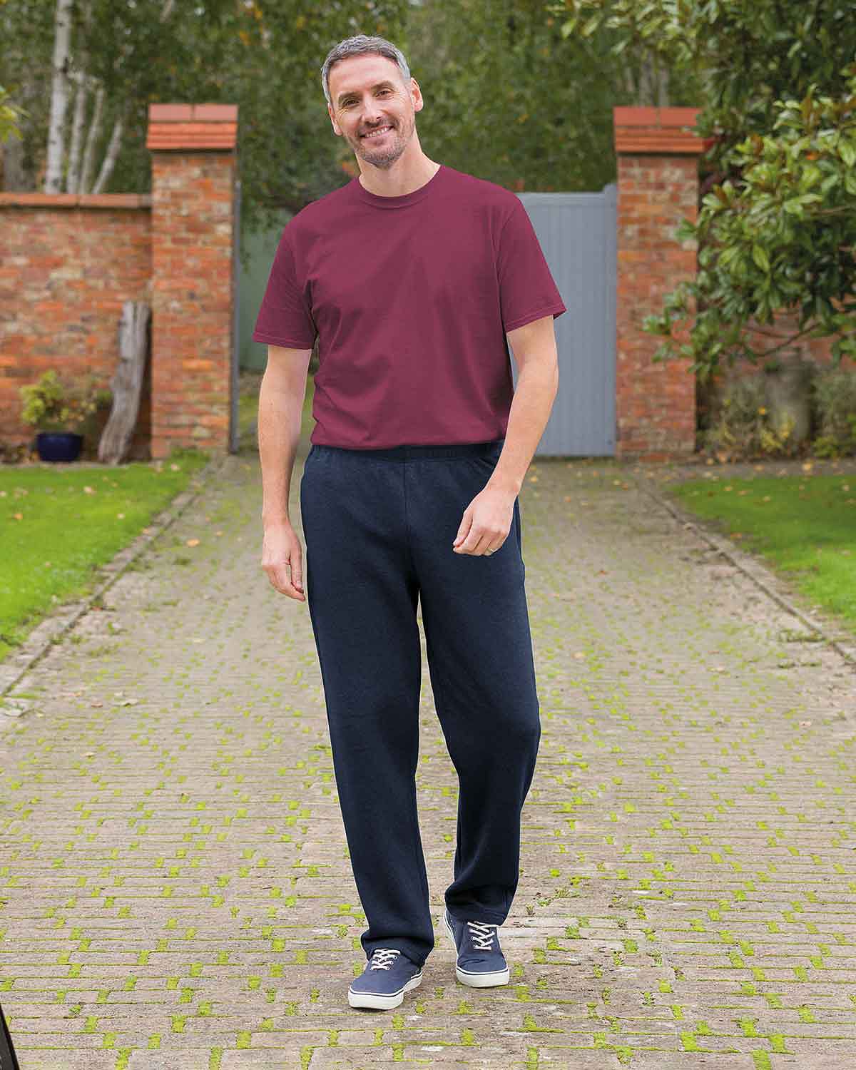Mens Cotton Mix Navy Blue Leisure Trouser - Image 2 - Country Collection