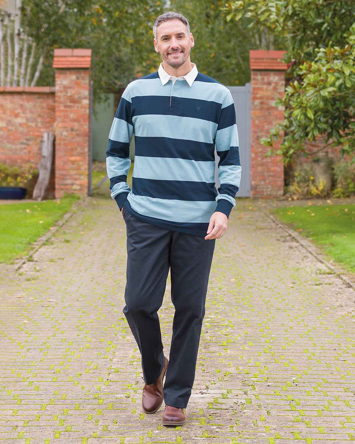Beckley Pure Cotton Striped Polo Shirt - Image 2 - Country Collection