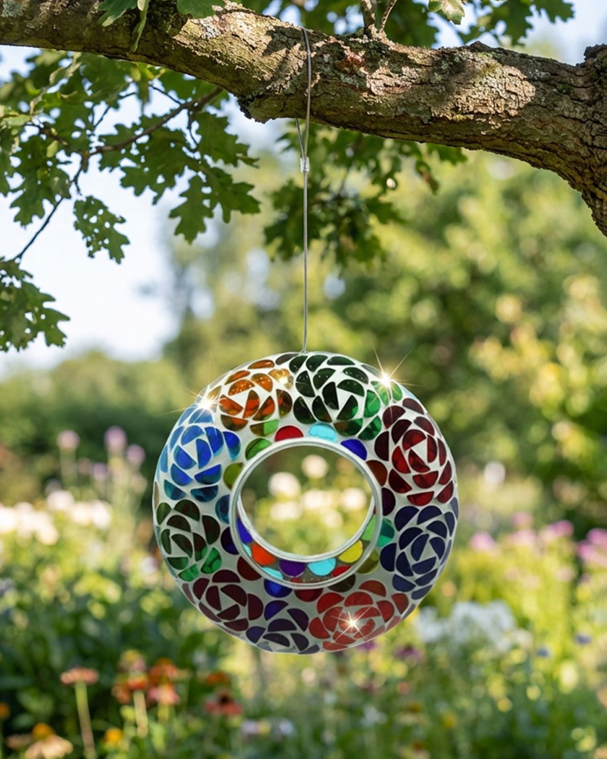 Hanging Mosaic Bird Feeder - Country Collection
