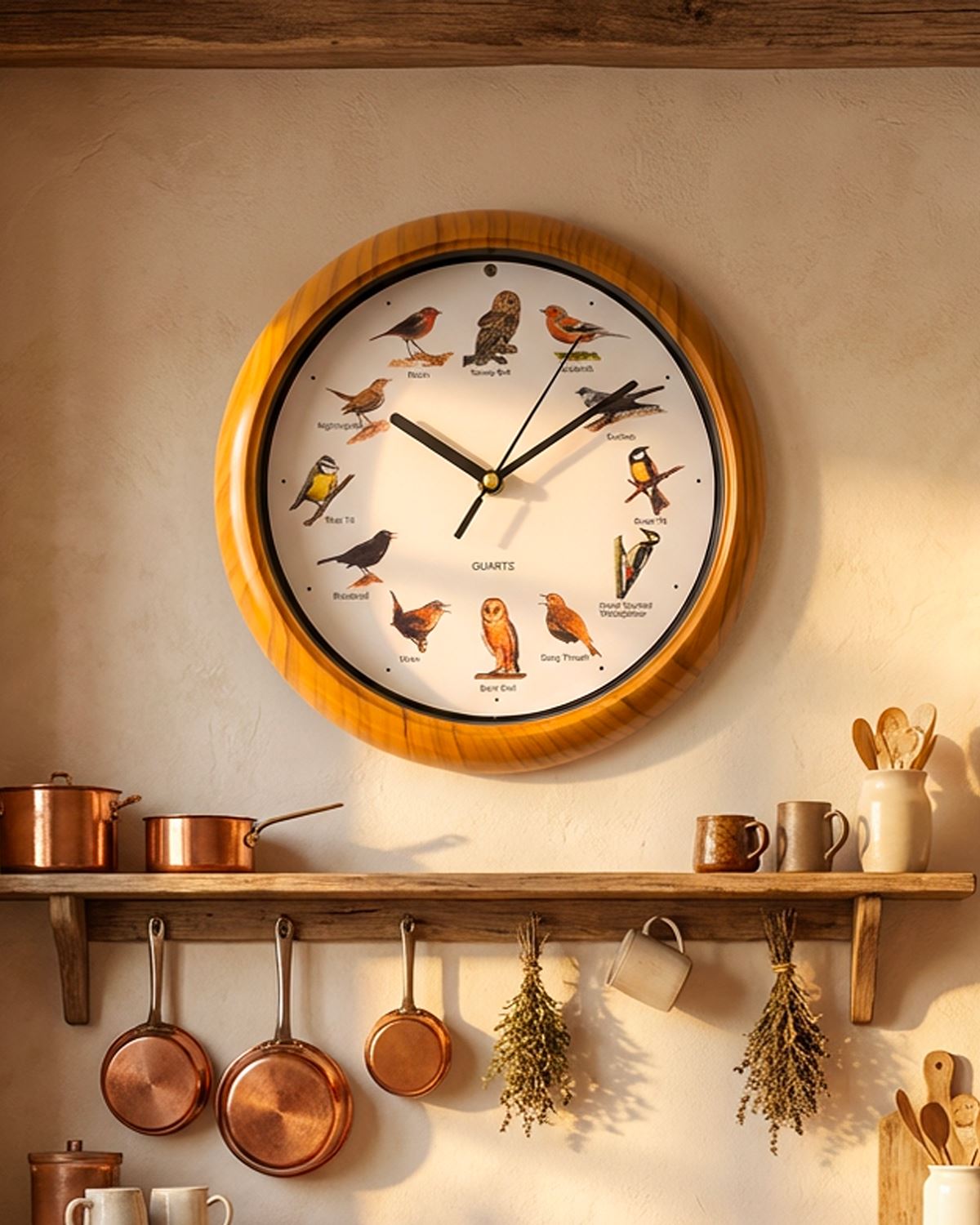 Bird Song Wall Clock - Country Collection