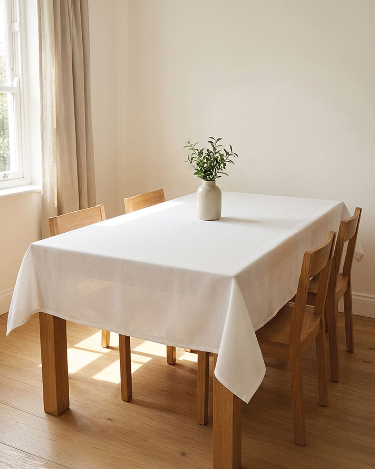 Easycare Fabric Tablecloth - White - Country Collection