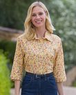 Claire Floral Pure Cotton 3/4 Sleeve Blouse