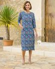 Isadora Floral Viscose 3/4 Sleeved Dress