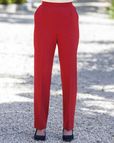 Sandown Red Pull On Trousers