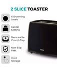 Black 2 Slice Toaster