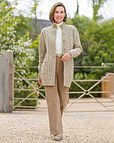 Elsie Longline Pure Shetland Wool Cable Cardigan
