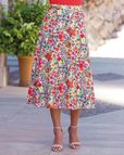 Monica Pure Cotton Lined Floral Skirt
