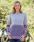 Edith Long Sleeved Striped Lambswool Jumper