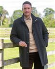 Grasmoor Longline Navy Checked Coat