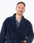 George Navy Fleece Dressing Gown