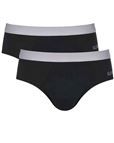 Mens Sloggi Brief 2 Pair Pack - Black