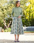 Babette Patterned Poly Mix A Line Lined Skirt