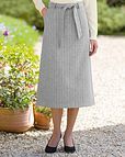 Hailey A Line Belted Wool Mix Tweed Lined Skirt