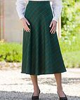Bernice A Line Checked Wool Mix Tweed Lined Skirt